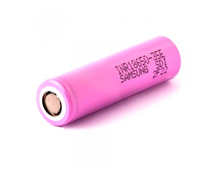 Аккумулятор 18650 Li-Ion Samsung INR18650-35E, 3500mAh, 8A, 4.2/3.6/2.5V, PINK, 2 шт в упаковке, цена за 1 шт