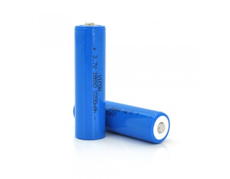 Аккумулятор 18650 Li-Ion Vipow ICR18650 TipTop, 2200mAh, Blue