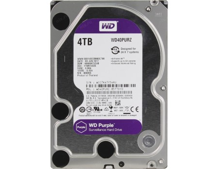 Жесткий диск Western Digital Purple 4TB 64MB 5400rpm WD43PURZ 6Gb/s