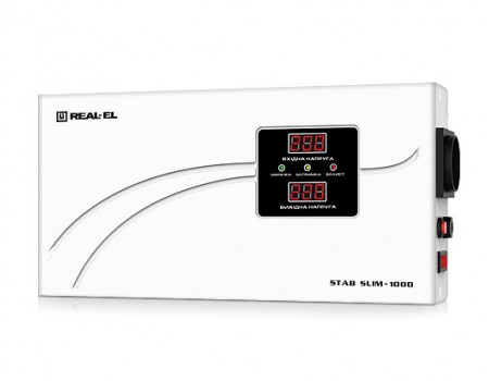 Стабілізатор REAL-EL STAB SLIM-1000 White