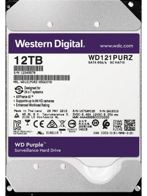 Накопичувач HDD SATA 12.0TB WD Purple 7200rpm 256MB (WD121PURZ)