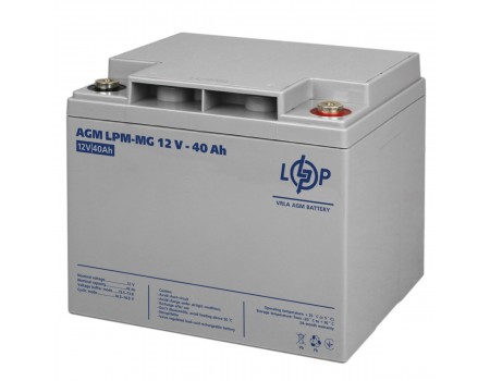 Акумуляторна батарея LogicPower 12V 40AH (LPM-MG 12 - 40 AH) AGM мультигель