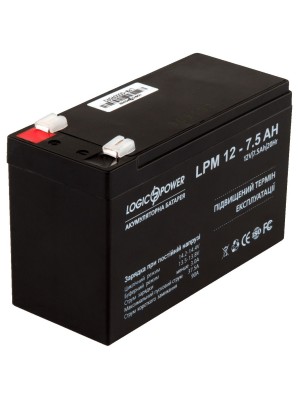 Акумуляторна батарея LogicPower 12V 7.5AH (LPM 12 - 7,5 AH) AGM