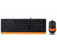 Комплект (клавіатура, миша) A4Tech F1010 Black/Orange USB