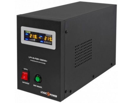 Джерело безперебійного живлення LogicPower LPY-B-PSW-1000VA+ (700Вт)10A/20A, з правильною синусоїдою 12V