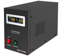 Джерело безперебійного живлення LogicPower LPY-B-PSW-500VA+ (350Вт)5A/10A, Lin.int., AVR, 2 x евро, LCD, метал, з правильною синусоїдою 12V