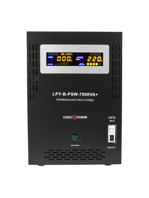 Джерело безперебійного живлення LogicPower LPY-B-PSW-7000VA+ (5000Вт)10A/20A, з правильною синусоїдою 48V