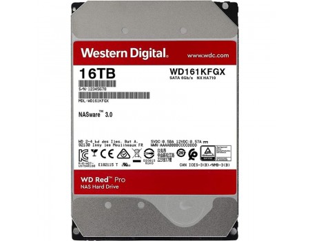 Накопичувач HDD SATA 16.0TB WD Red Pro NAS 7200rpm 512MB (WD161KFGX)