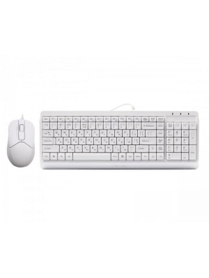 Комплект (клавиатура, мышь) A4Tech F1512 White USB