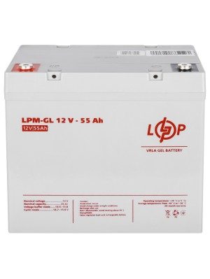 Акумуляторна батарея LogicPower 12V 55AH (LPM-GL 12V - 55 AH) GEL