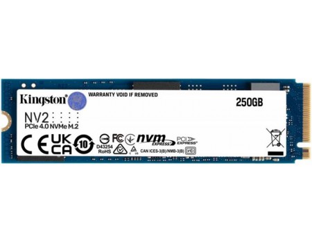 Накопичувач SSD  250GB M.2 NVMe Kingston NV2 M.2 2280 PCIe Gen4.0 x4 (SNV2S/250G)