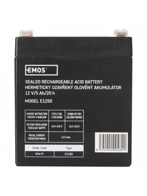 Акумуляторна батарея Emos B9679 12V 5AH (FAST.6.3 MM) AGM
