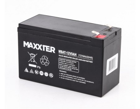 Акумуляторна батарея Maxxter 12V 9AH (MBAT-12V9AH) AGM