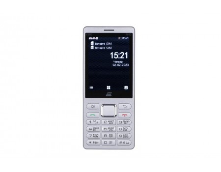 Мобiльний телефон 2E E280 2022 Dual Sim Silver (688130245227)