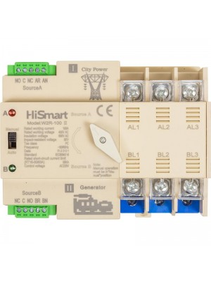 Автоматический переключатель HiSmart W2R-3P 220V 100A (HS082499)