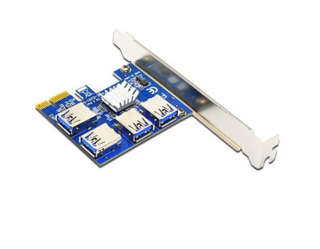 Контролер Voltronic (YT=C-PCI-Е-4*USB3.0/23148) PCI-Е - USB 3.0, 4 порта, 5Gbps, OEM