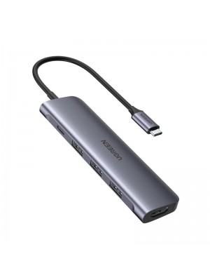 Концентратор USB Type-C Ugreen CM136 3xUSB 3.0 + HDMI, Gray (50209)