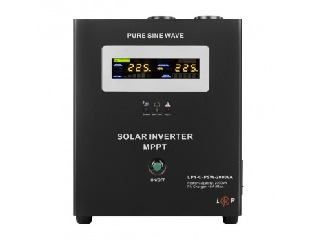 Сонячний інвертор (ДБЖ) LogicPower LPY-С-PSW-2000VA (1400Вт) MPPT 24V (LP4126)