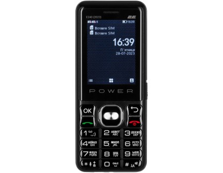 Мобiльний телефон 2E E240 2023 Dual Sim Black (688130251068)