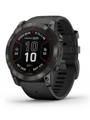 Смарт-часы Garmin Fenix 7X Pro Sapphire Solar Carbon Gray DLC Titanium with Black Band (010-02778-54)