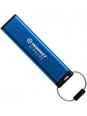 Флеш-накопичувач USB3.2 128GB Kingston IronKey Keypad 200 Type-A Blue (IKKP200/128GB)