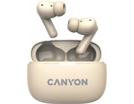 Bluetooth-гарнітура Canyon OnGo TWS-10 ANC ENC Beige (CNS-TWS10BG)