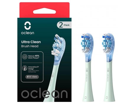 Насадка для зубної електрощітки Oclean UC01 G02 Ultra Clean Brush Head Green (2 шт) (6970810553512)