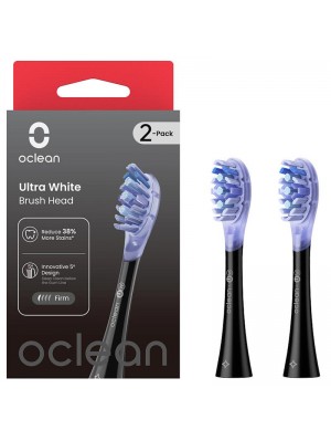 Насадка для зубної електрощітки Oclean UW02 B02 Ultra White Brush Head Black (2 шт) (6970810553550)