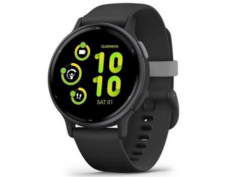 Смарт-часы Garmin Vivoactive 5 Slate Aluminum Bezel with Black Case and Silicone Band (010-02862-50)