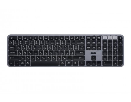 Клавіатура бездротова 2E KS240 WL BT Gray (2E-KS240WG_UA)