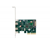 Плата розширення Frime PCI-E to USB3.1 TYPE-C (2 порти) ASM1142 (ECF-PCIEtoUSB010.LP)