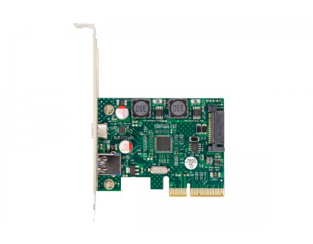Плата розширення Frime PCI-E to USB3.2 Gen2 TYPE-A+C (1+1 порти) ASM3142 (ECF-PCIEtoUSB011.LP)
