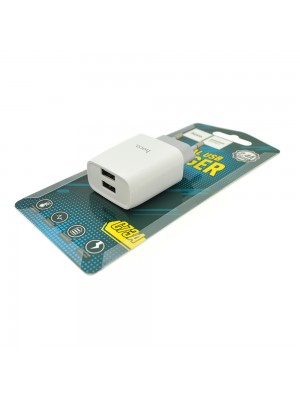 СЗУ 110-240V HOCO C73A, 2xUSB, 2.4A, White, Blister