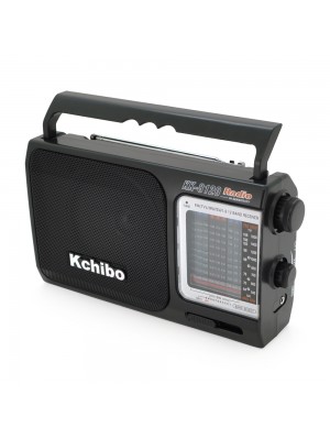 Радіо Kchibo KK-8120, FM/AM/SW радіо, Входи: TFcard, USB, Black, Box