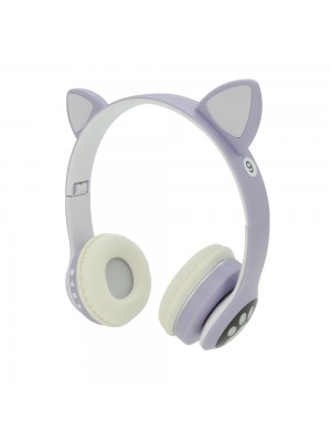 Беспроводные Bluetooth наушники Cat Ear VZV-23M Led, Purple