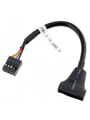 Переходник USB 2.0 => USB 3.0 для материнской платы, 20pin (папа) to 9 pin (мама)