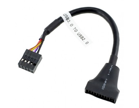 Переходник USB 2.0 => USB 3.0 для материнской платы, 20pin (папа) to 9 pin (мама)