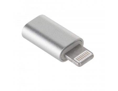 Перехідник Lighting(M)  => Micro-USB(F), Silver, OEM