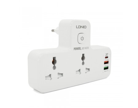 Сетевой фильтр LDNIO SE2311, 4 Розетки + 4 USB, 2 м, сечение 3х0,75мм, White, Box