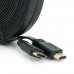 Кабель Merlion HDMI-HDMI 20m, v1.4, плоский Black, (Пакет), Q30