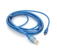 Кабель USB 2.0 (AM/Mini 5 pin) 3,0м, Blue