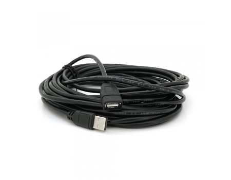 Удлинитель USB 2.0 AM/AF, 10.0m, 1 феррит, Black