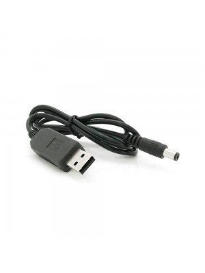 Кабель для роутера NN 5.5/2.5(5.5/2.1)mm(M)=> USB2.0 (Out:12V), 1м, Black, OEM