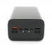 Powerbank PZX V50 50000mAh, PD 22.5W, 3xUSB2.0+USB3.0, 4 кабелі, Black/White, (1100g), Box