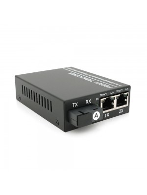 2х портовый медиаконвертор ONV-0110S-SCX-S2-A, 2*100М RJ45 + 1*SC порт ( single mode single fiber,1310/1550nm, 20km )