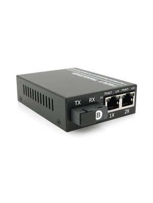 2х портовый медиаконвертор ONV-0110S-SCX-S2-B, 2*100М RJ45 + 1*SC порт ( single mode single fiber,1310/1550nm, 20km )