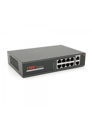 8ми портовый PoE Full Gigabit коммутатор ONV-H3108P, 8xPoe1000Мбит + 2х1000 Мбит, IEEE802.3af/at , общая мощность 120 Вт