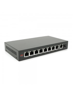 8ми портовый PoE Full Gigabit коммутатор ONV-POE33108PFG, 8xPoe1000Мбит + 1х1000 Мбит + 1хSFP 1000Мбит, до 250м, IEEE802.3af/at, мощност 110Вт