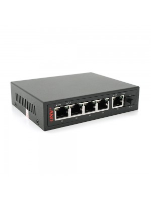 4х портовий PoE Full Gigabit комутатор ONV-POE33108PFG, 4xPoe1000Мбіт + 2х1000 Мбіт + 1хSFP 1000Мбіт, до 250м, IEEE802.3af/at, потужність 65Вт