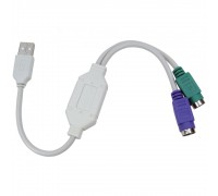 Переходник USB AM/2*PS2, OEM Q25